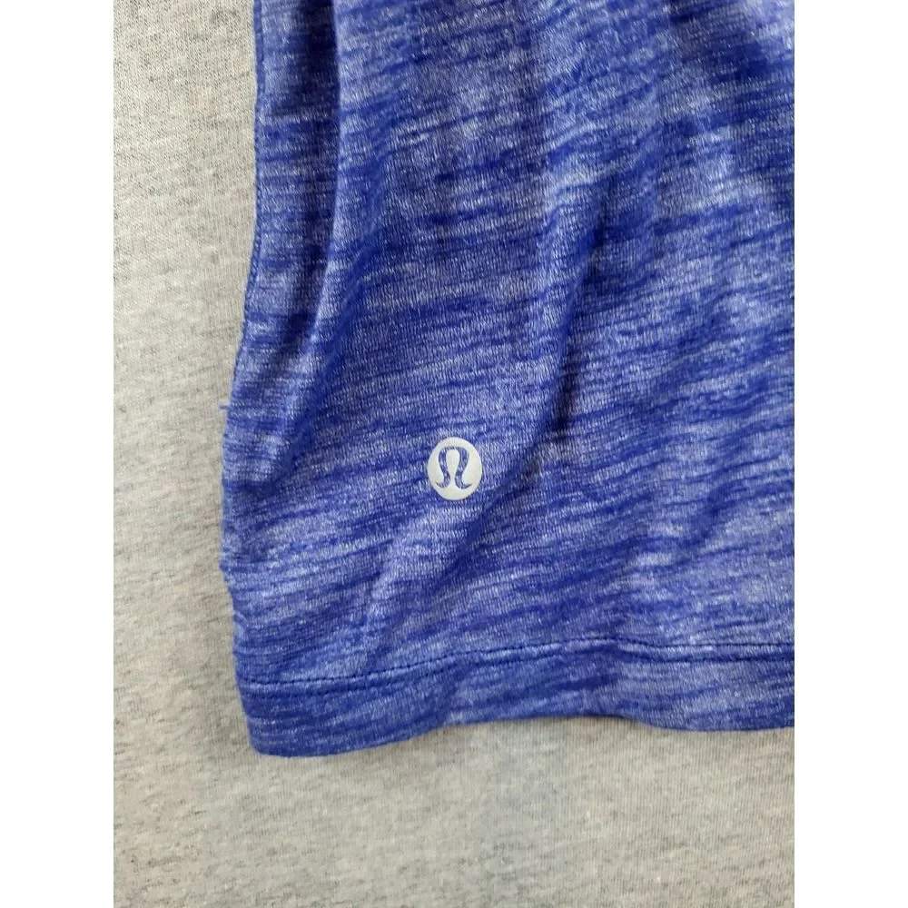Lululemon Tough It Out Tank‎ Womens Sz. 4 XXS Blue & Black Speckle Heather Light